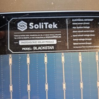 8x Zonnepaneel Solitek, Blackstar 370W