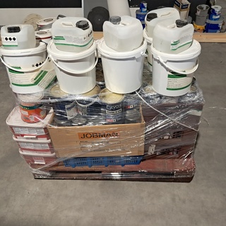 Partij Diverse beits, lak, epoxy & muurverf, O.a. Renaulac ,EVO-k , Ba