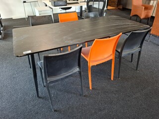 Kantinetafel met 6x stoel