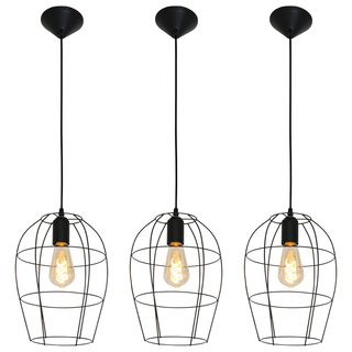 3x Hanglamp – Stijlvol open design met E27 fitting, Mexlite, Minimalic