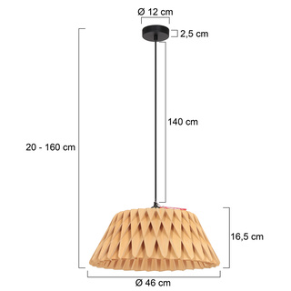 2x Blank houten hanglamp 46cm, Anne Light, Maze 3490E, Beuken, 2026