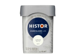 Ca. 20x Lak Zijdeglans Histor, perfect finish, leliewit, 250 ml
