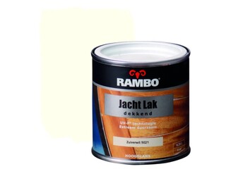 6x Jachtlak Dekkend Hoogglans Rambo, zuiverwit, 250 ml