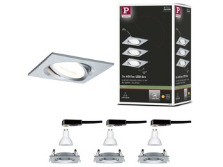 2x LED-inbouwlamp 3-Step-Dim Zwenkbaar Hoekig Paulmann, nova basisset,