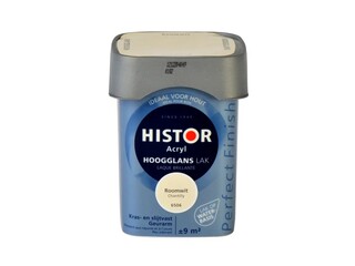6x Lak Hoogglans Histor, perfect finish, roomwit, 750 ml