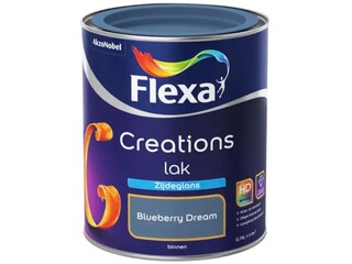 3x Lak Zijdeglans Flexa, creations, blueberry dream, 750 ml