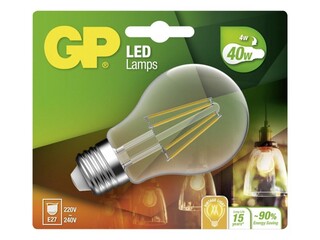Ca. 25x Lamp 4W E27 GP Lighting, gp led classic fila