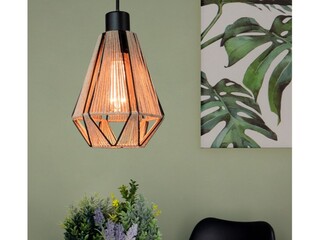 2x Hanglamp – E27 – 17 cm EGLO, adwickle, zwart/bruin