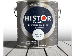3x Zijdeglans lak 2,5 liter Histor, exterior, basis zx
