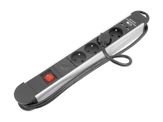 3x Stekkerdoos 4-vouding met 2 USB-aansluitingen Exin, 1,5 meter