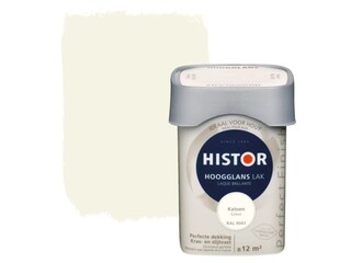 6x Lak Hoogglans Histor, perfect finish, ral 9001 (crèmewit), 750 ml