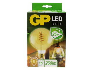 5x LED lamp 5W E27 GP Lighting, spiralflame g125