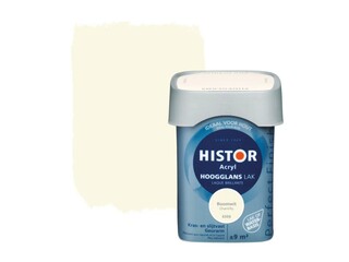 6x Lak Hoogglans Histor, perfect finish, roomwit, 750 ml