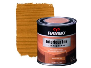 6x Lak Zijdeglans Rambo, interieur, naturel eiken, transparant 250 ml
