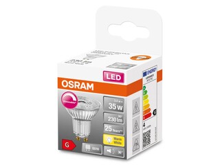 Ca. 11x LEDspot GU10 3.4W Osram, superstar, warm wit, dimbaar