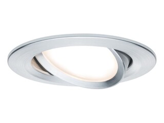 6x Inbouwspots Aluminium 6W Paulmann, nova, alu gedraaid