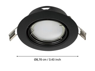 3x LED Inbouwspot EGLO, peneto, zwart