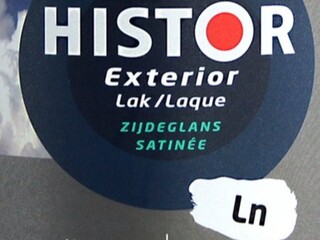 Ca. 12x Zijdeglanslak Basis 500 ml Histor, exterior, wit