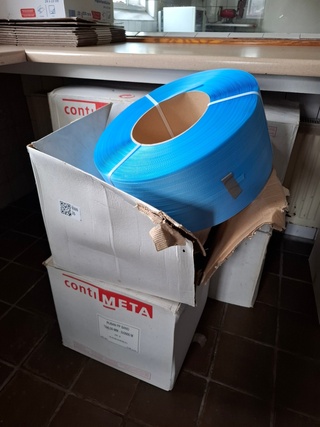 Ca 12x rol Ruban PP band, blauw