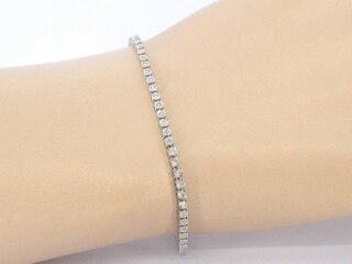 Witgouden tennis armband met natuurlijke diamanten