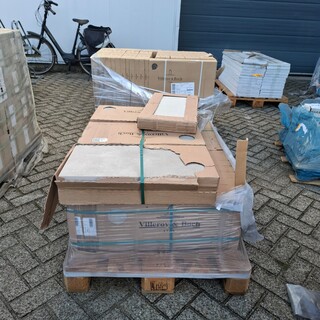 Ca. 27 pak a 6 stuks Vloertegel Villeroy en Boch, Pure Base, sand grey