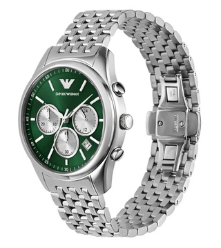 Emporio Armani green dial chronograph herenhorloge