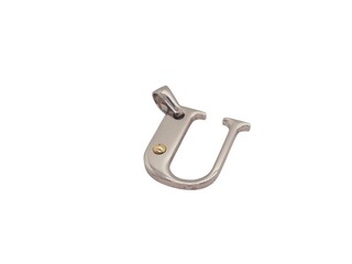 Pendant staal met .750 goud.