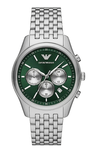 Emporio Armani green dial chronograph herenhorloge