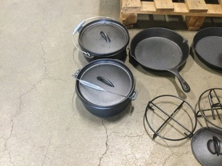 Partij gietijzeren Dutch Oven pannen El Fuego, zwart