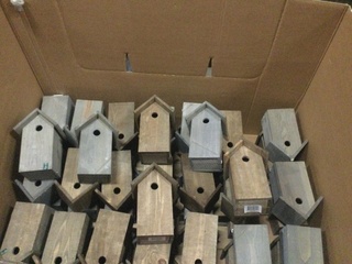 Ca. 45x Vogelhuisjes ED