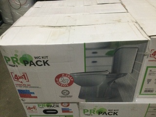 Duoblok staand toilet Aloni Propack 4-1, Pro1027.01, wit