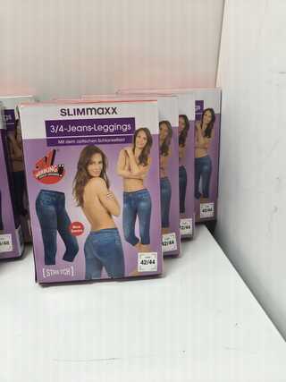 8x 3/4 Jeans leggings stretch, blauw