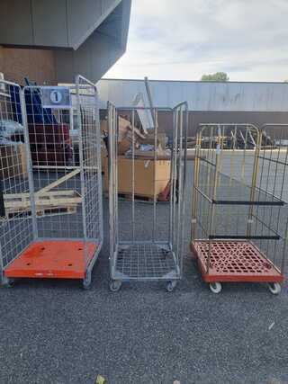 3x Containers, grijs/oranje