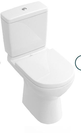 Duoblok comb. Met Qr + sc zitting wit Villeroy & Boch, O.novo, wit