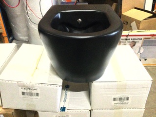 Wandcloset met bidet met hendel, excl. zitting Aloni, AL66700, mat zwa