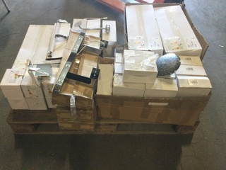 Pallet sanitair lampen + douchekoppen