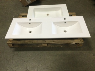 2x Wastafels wit, verschillend Aloni, Beta80Z, wit
