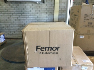 Smoker houtskool barbecue Femor, zwart