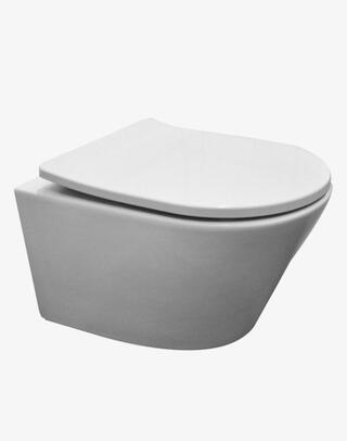 Wandcloset, rimless + toiletzitting WB, Vesta 32.6012, mat-wit
