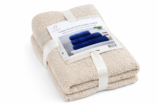 Ca. 14x Handdoeken set 3-delig, Lux-Towels, 3-delig 600gsm, beige