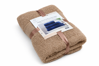 Ca. 28x Handdoeken set 3-delig, Lux-Towels, 3-delig 600gsm, bruin