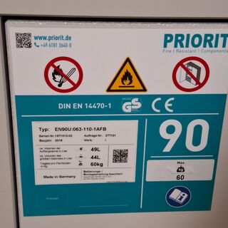 Brandkast, Priorit, EN90U, 2018