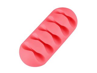 Ca. 600x Kabelclip houder siliconen RECKBA, rood/roze