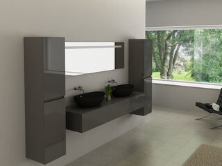 Badkamermeubel, Vonato, Luxury BL90, Hoogglans antraciet
