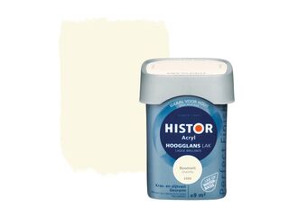 5x Lak hoogglans Histor, perfect finish, roomwit, 750 ml