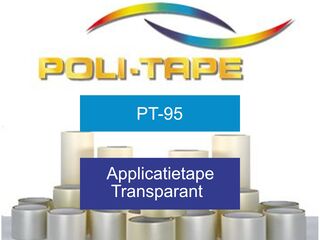 Applicatietape 60cm x 100m Politape, pt-95, transparant