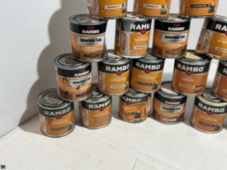 Partij verf en lakken 250ml Rambo