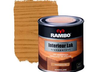 6x Interieurlak transparant Rambo, naturel grenen, zijdeglans 250 ml
