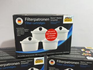 9x Waterfilters Aqua Select, wit, alternatief voor brita maxtra – 9 do