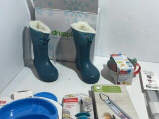 Partij met diverse keuken-, huishoud- en kinderartikelen